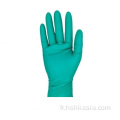 12 pouces gants d&#39;inspection en latex ordinaires verts jetables